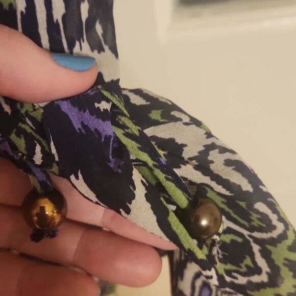 St. John Swim Green & Purple Multiprint Coverup Dress Size M - Picture 11 of 13